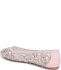 Franco Sarto Christina 2 Paillette Sequin Woven Mesh Ballet Flats