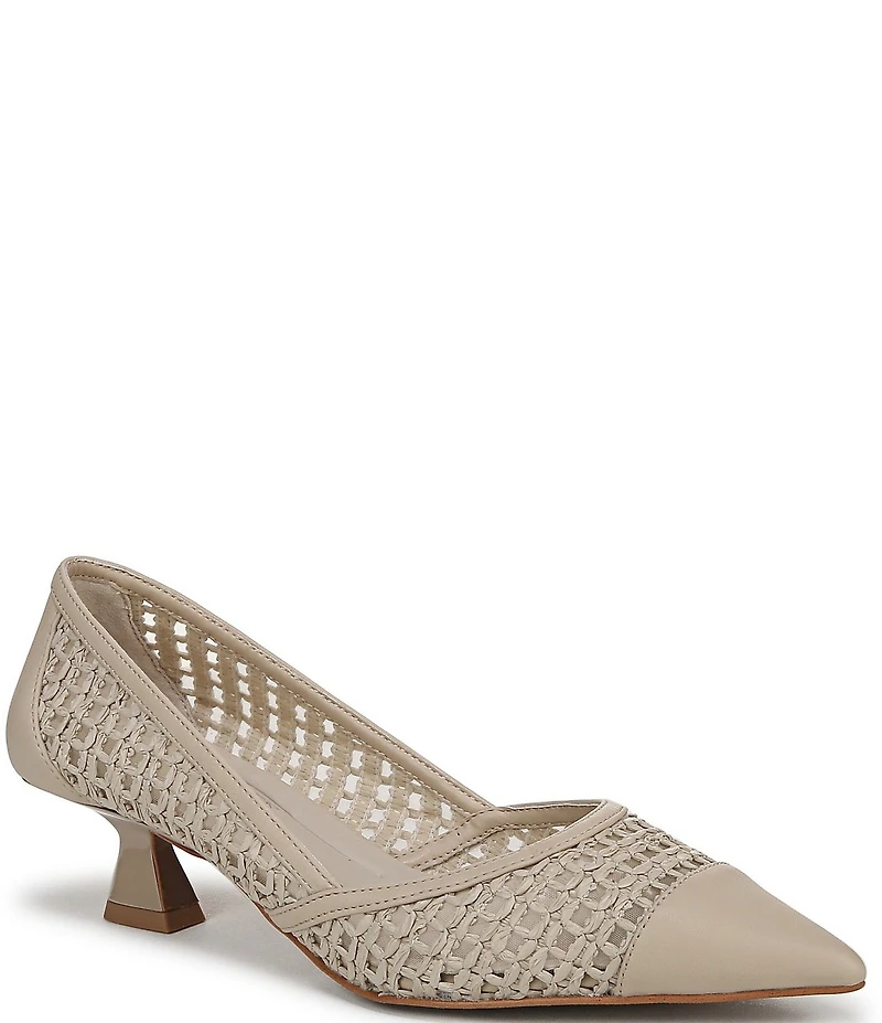 Franco Sarto Darcy Woven Kitten Heel Pumps