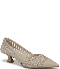 Franco Sarto Darcy Woven Kitten Heel Pumps