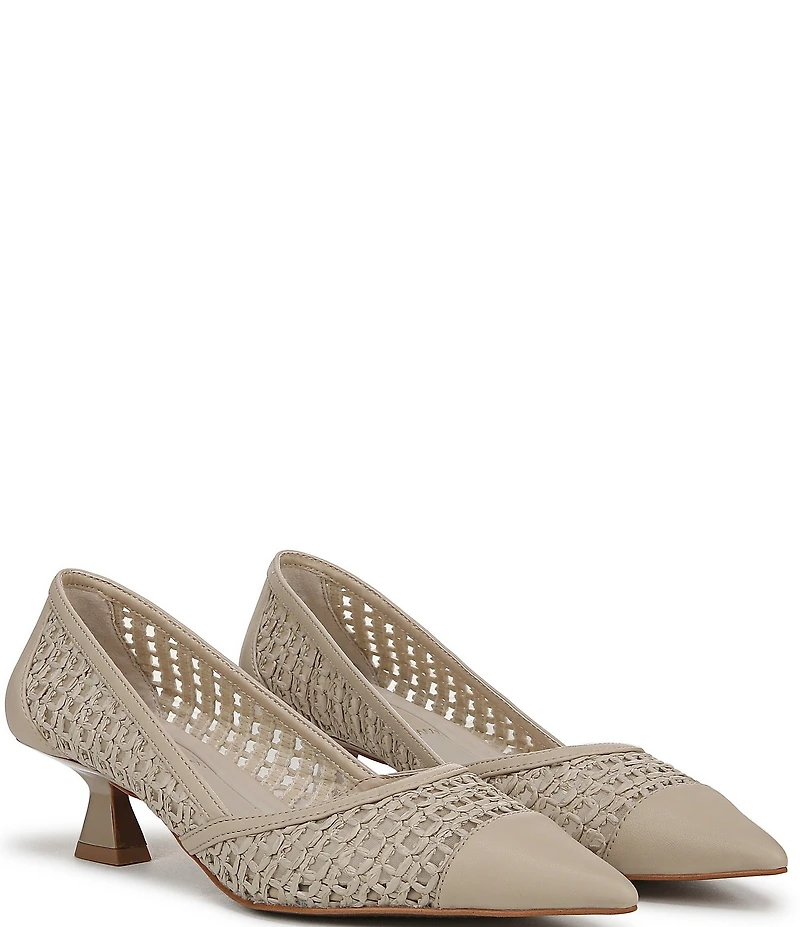Franco Sarto Darcy Woven Kitten Heel Pumps