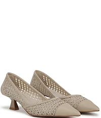 Franco Sarto Darcy Woven Kitten Heel Pumps