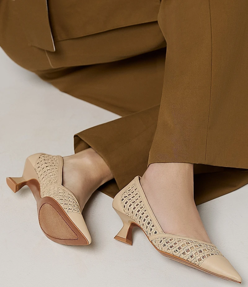 Franco Sarto Darcy Woven Kitten Heel Pumps