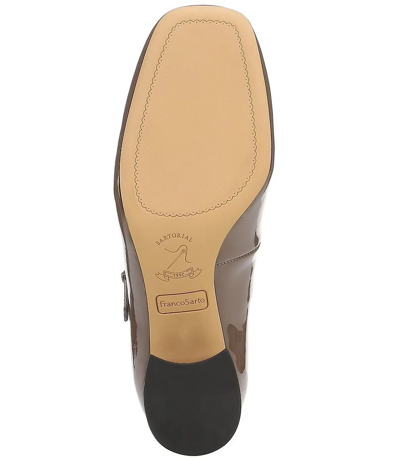 Franco Sarto Davi Patent Block Heel Mary Jane Pumps
