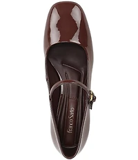 Franco Sarto Davi Patent Block Heel Mary Jane Pumps