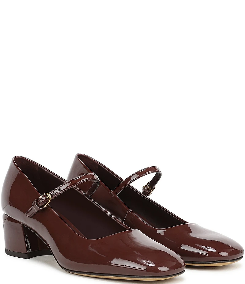 Franco Sarto Davi Patent Block Heel Mary Jane Pumps
