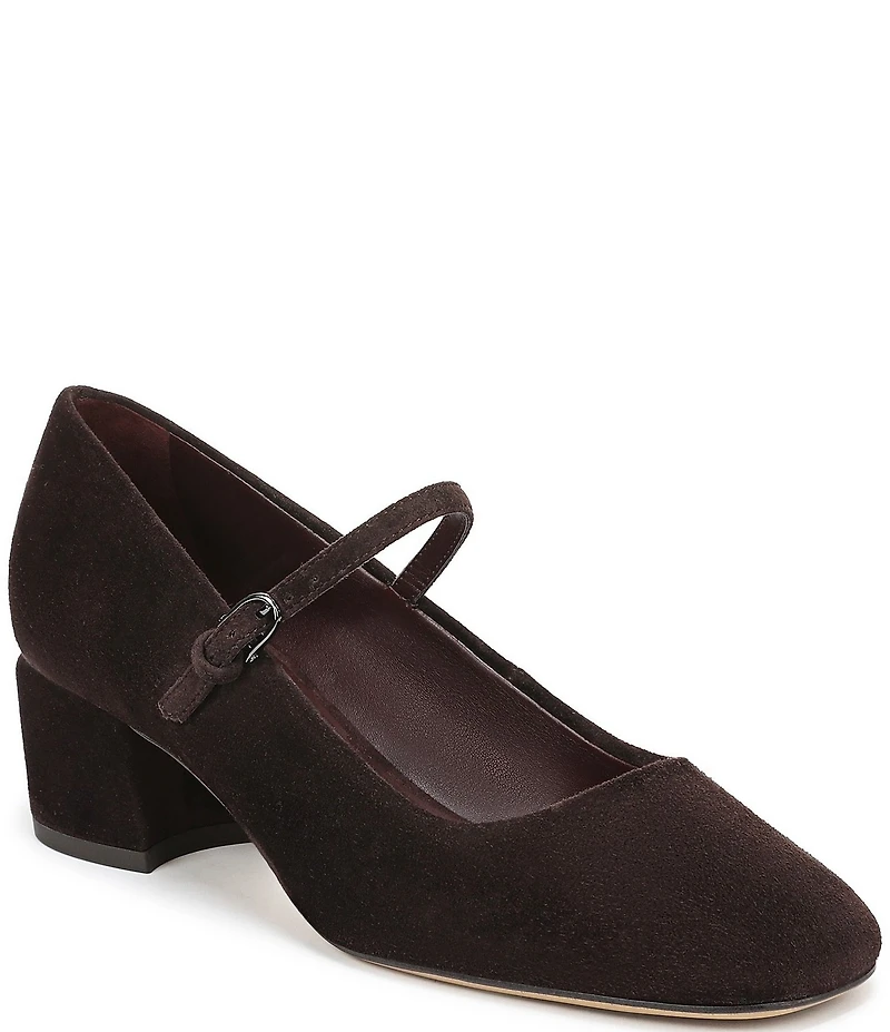 Franco Sarto Davi Suede Block Heel Mary Jane Pumps
