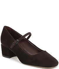Franco Sarto Davi Suede Block Heel Mary Jane Pumps