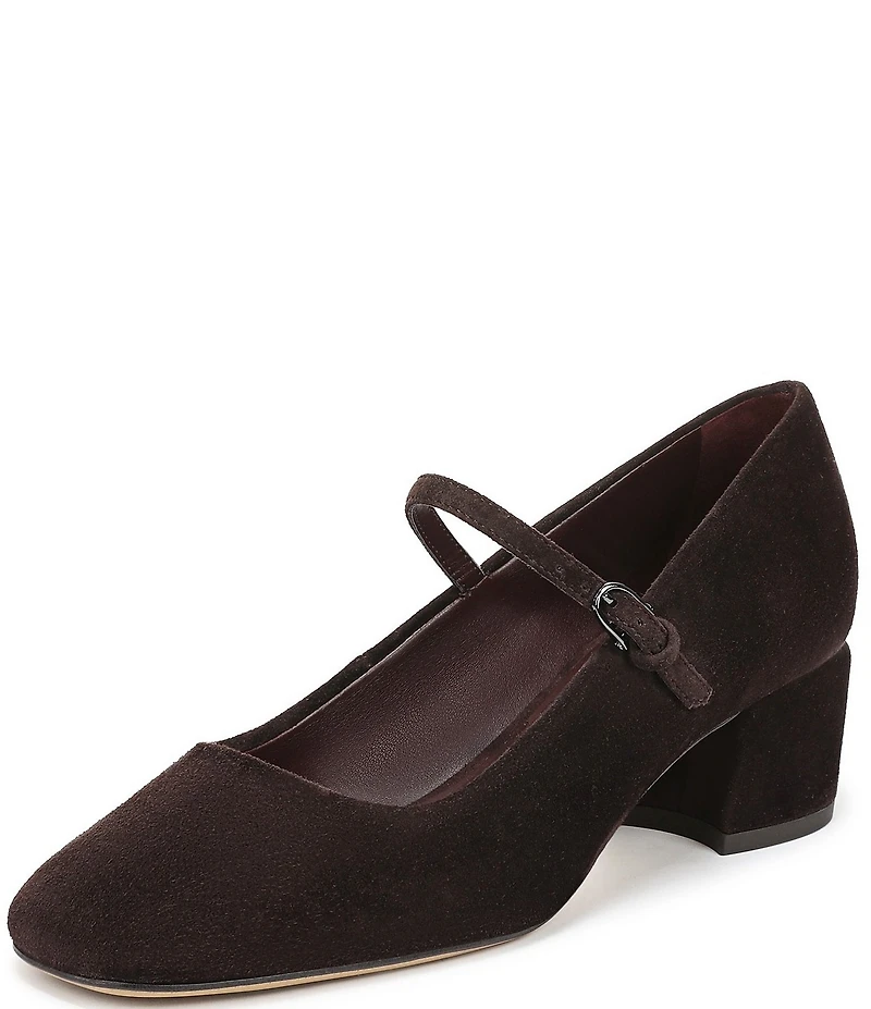 Franco Sarto Davi Suede Block Heel Mary Jane Pumps