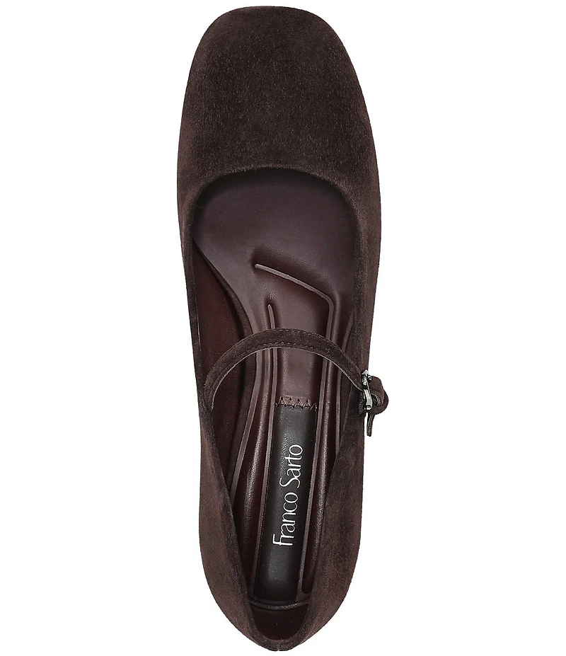 Franco Sarto Davi Suede Block Heel Mary Jane Pumps