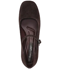 Franco Sarto Davi Suede Block Heel Mary Jane Pumps
