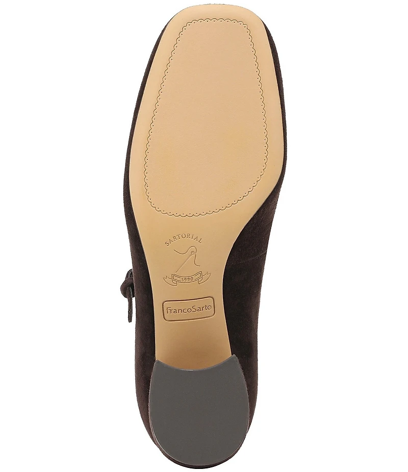 Franco Sarto Davi Suede Block Heel Mary Jane Pumps