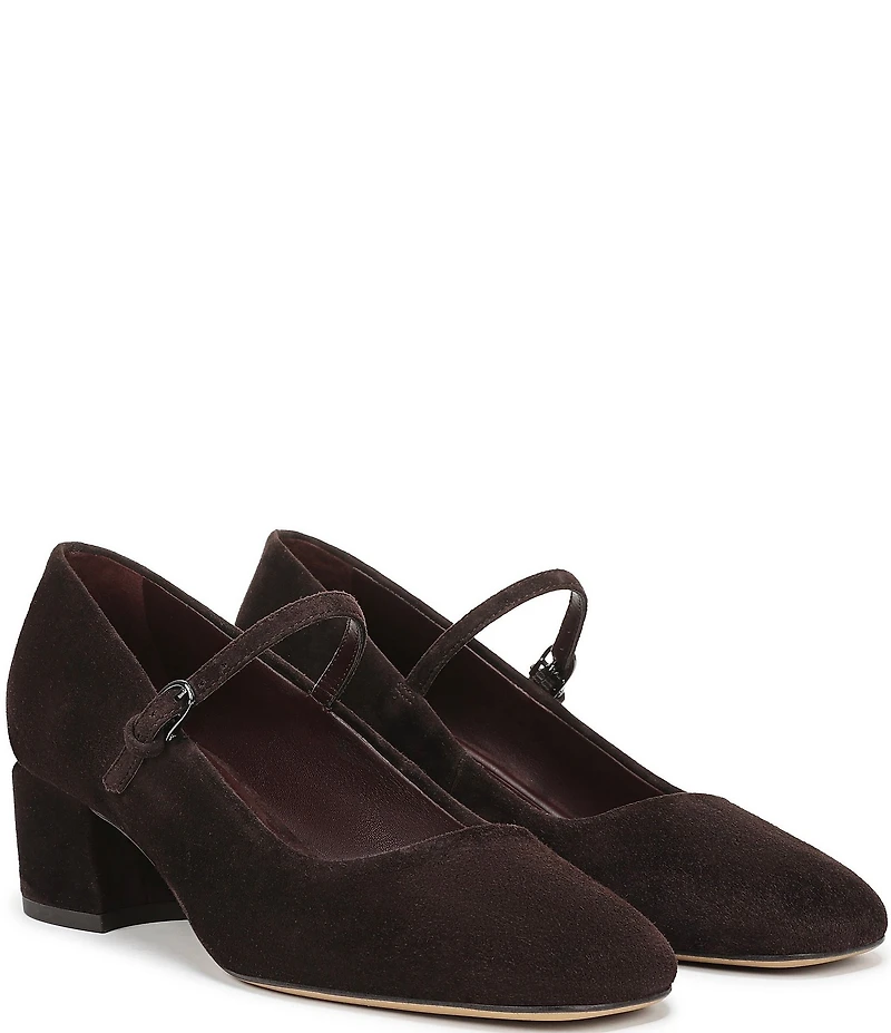 Franco Sarto Davi Suede Block Heel Mary Jane Pumps