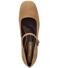 Franco Sarto Davi Suede Block Heel Mary Jane Pumps