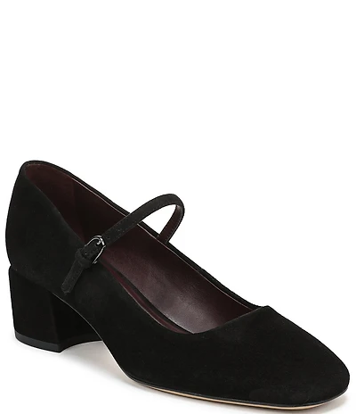 Franco Sarto Davi Suede Block Heel Mary Jane Pumps