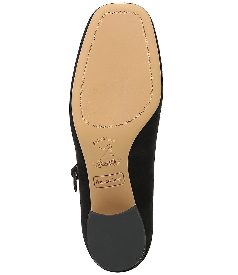 Franco Sarto Davi Suede Block Heel Mary Jane Pumps