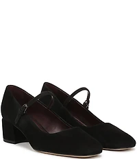 Franco Sarto Davi Suede Block Heel Mary Jane Pumps