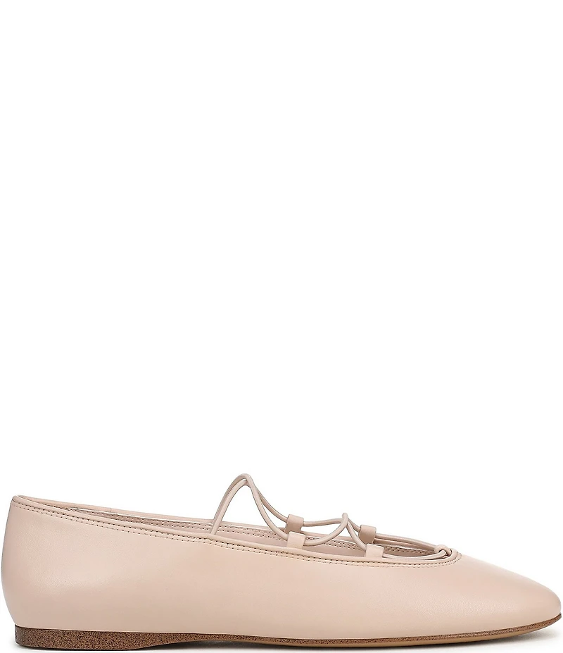 Franco Sarto Delira Leather Crossover Stretch Band Ballet Flats