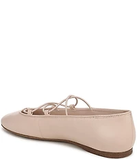 Franco Sarto Delira Leather Crossover Stretch Band Ballet Flats