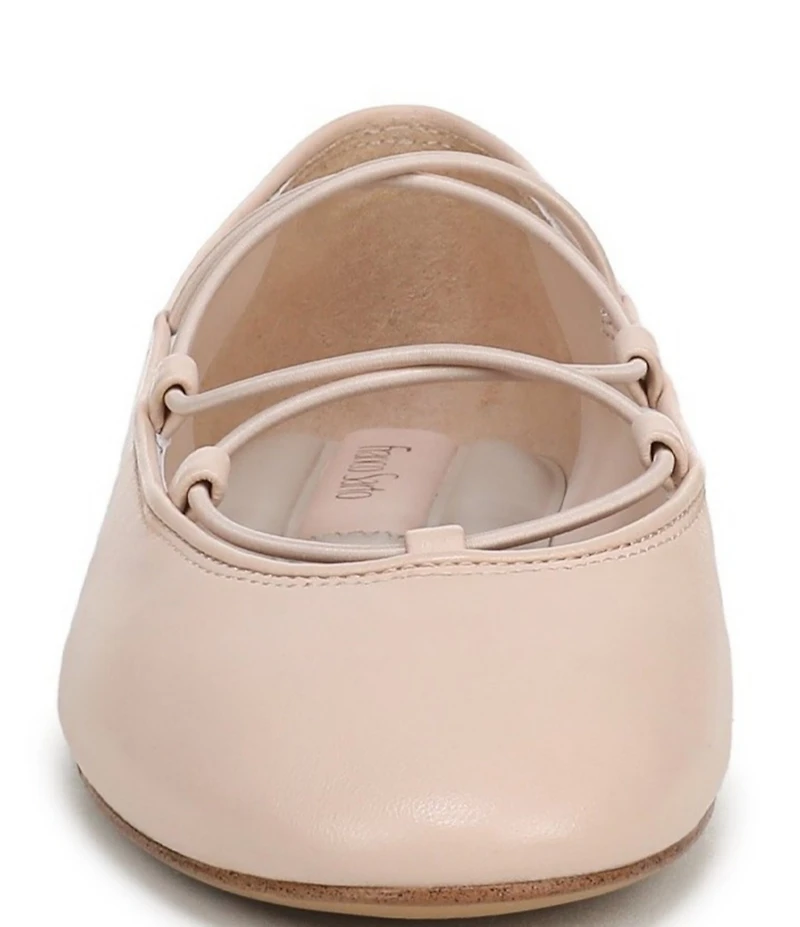 Franco Sarto Delira Leather Crossover Stretch Band Ballet Flats