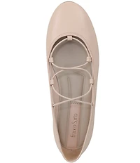 Franco Sarto Delira Leather Crossover Stretch Band Ballet Flats