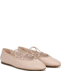 Franco Sarto Delira Leather Crossover Stretch Band Ballet Flats