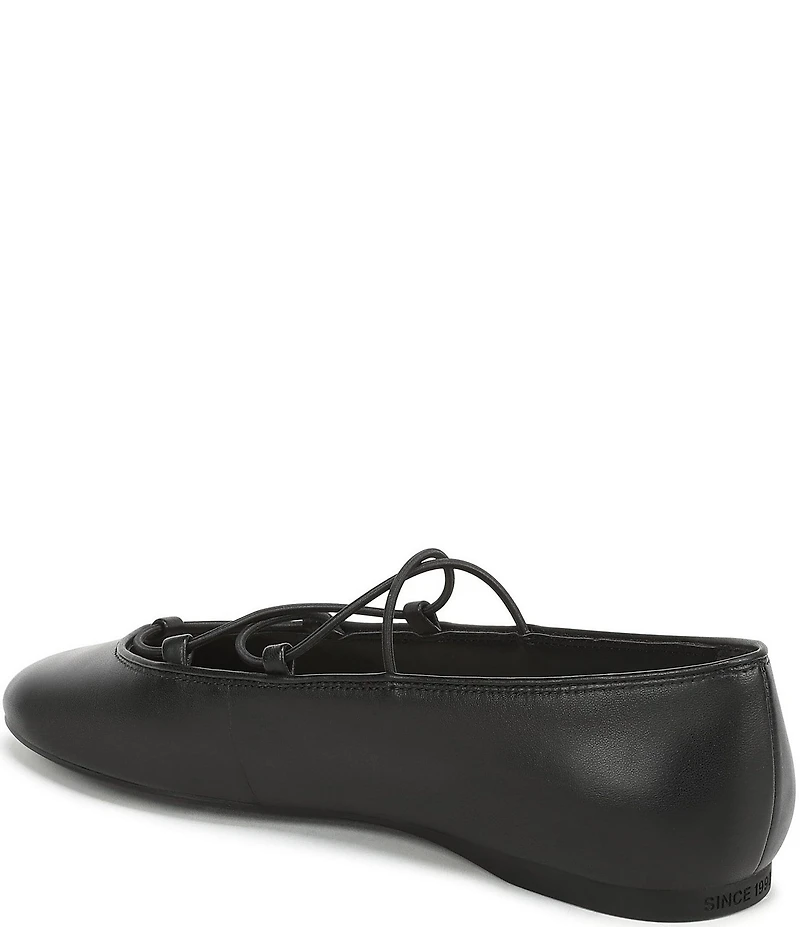 Franco Sarto Delira Leather Crossover Stretch Band Ballet Flats