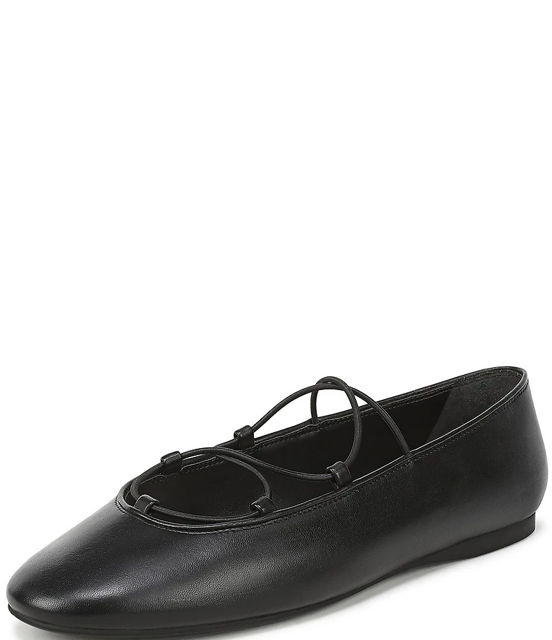 Franco Sarto Delira Leather Crossover Stretch Band Ballet Flats