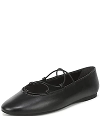 Franco Sarto Delira Leather Crossover Stretch Band Ballet Flats