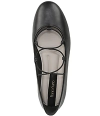 Franco Sarto Delira Leather Crossover Stretch Band Ballet Flats