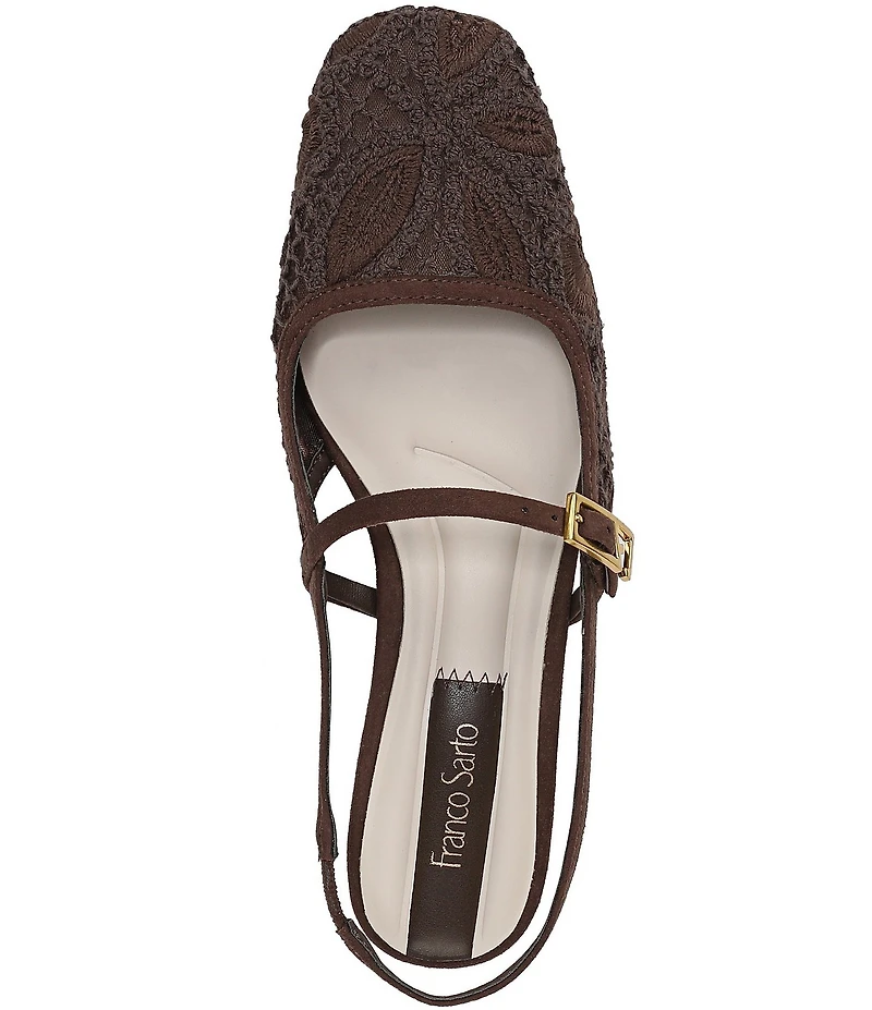 Franco Sarto Destin 4 Lace Mary Jane Slingback Flats