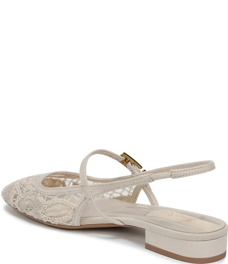 Franco Sarto Destin 4 Lace Mary Jane Slingback Flats