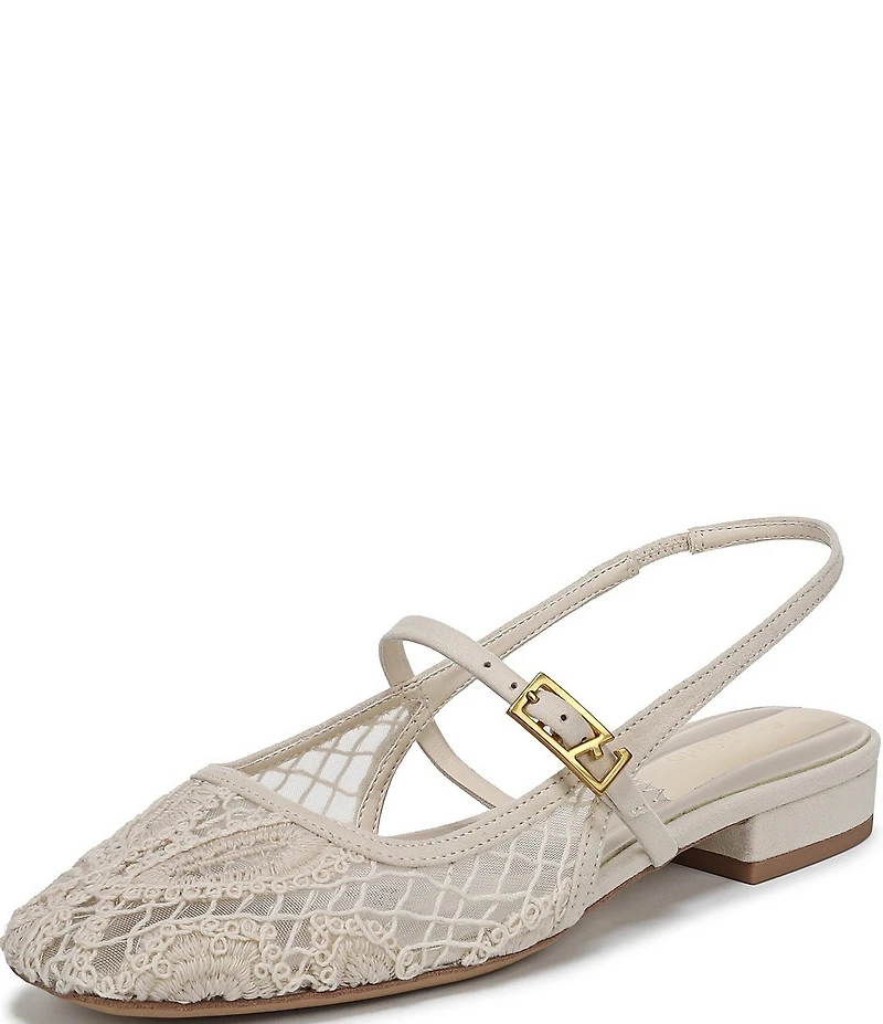 Franco Sarto Destin 4 Lace Mary Jane Slingback Flats