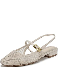 Franco Sarto Destin 4 Lace Mary Jane Slingback Flats