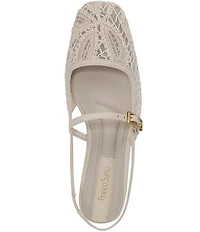Franco Sarto Destin 4 Lace Mary Jane Slingback Flats