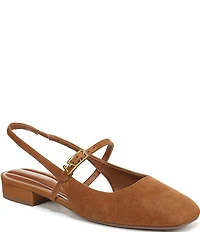 Franco Sarto Destin Suede Slingback Mary Jane Flats