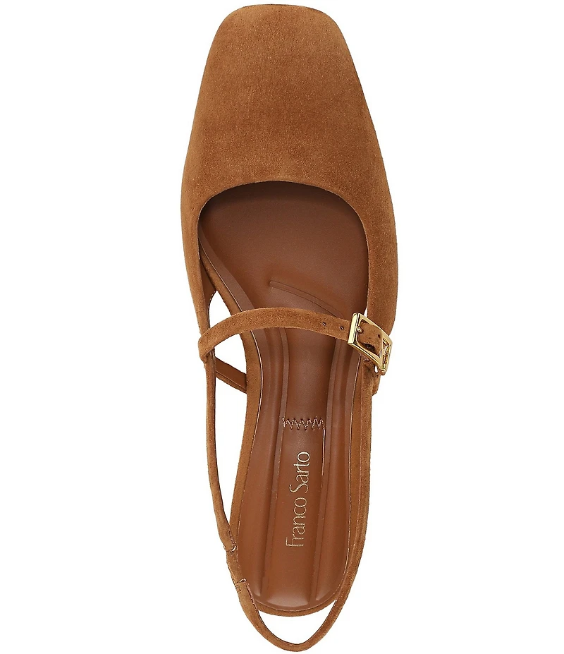 Franco Sarto Destin Suede Slingback Mary Jane Flats