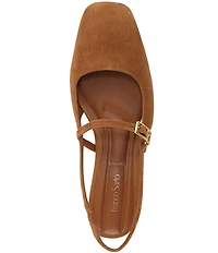Franco Sarto Destin Suede Slingback Mary Jane Flats