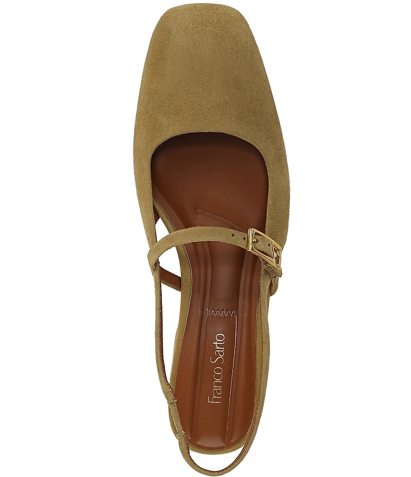 Franco Sarto Destin Suede Slingback Mary Jane Flats