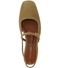 Franco Sarto Destin Suede Slingback Mary Jane Flats