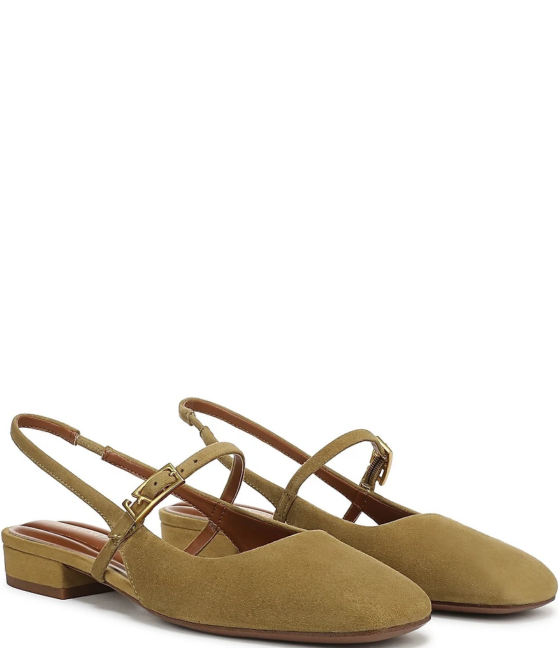 Franco Sarto Destin Suede Slingback Mary Jane Flats