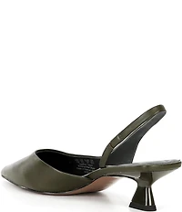 Sarto by Franco Sarto Devin Leather Pointed Toe Kitten Heel Slingback Pumps