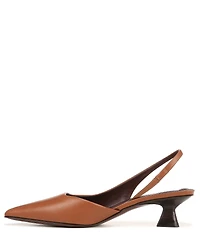 Sarto by Franco Sarto Devin Leather Pointed Toe Kitten Heel Slingback Pumps