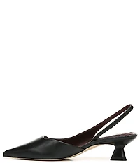 Sarto by Franco Sarto Devin Leather Pointed Toe Kitten Heel Slingback Pumps