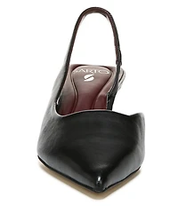 Sarto by Franco Sarto Devin Leather Pointed Toe Kitten Heel Slingback Pumps