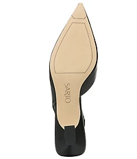 Sarto by Franco Sarto Devin Leather Pointed Toe Kitten Heel Slingback Pumps