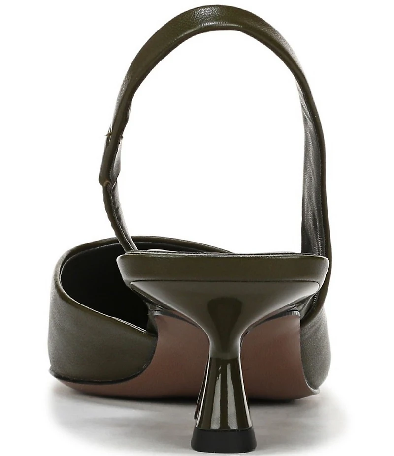 Sarto by Franco Sarto Devin Leather Pointed Toe Kitten Heel Slingback Pumps