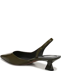 Sarto by Franco Sarto Devin Leather Pointed Toe Kitten Heel Slingback Pumps
