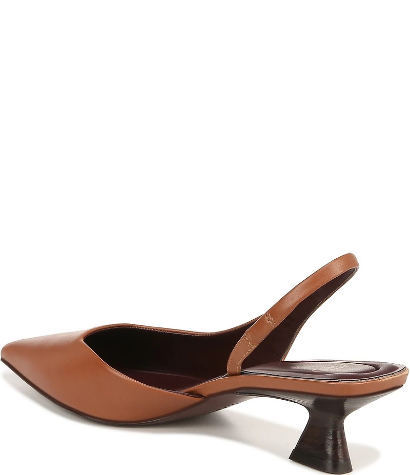 Sarto by Franco Sarto Devin Leather Pointed Toe Kitten Heel Slingback Pumps