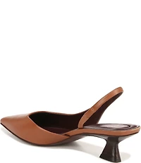 Sarto by Franco Sarto Devin Leather Pointed Toe Kitten Heel Slingback Pumps