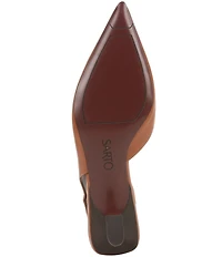 Sarto by Franco Sarto Devin Leather Pointed Toe Kitten Heel Slingback Pumps
